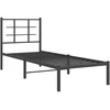 Lova Metalinis lovos rėmas su galvūgaliu, juodos spalvos, 75x190cm