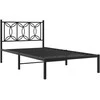 Lova Metalinis lovos rėmas su galvūgaliu, juodos spalvos, 107x203cm