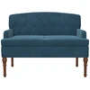 Sofa Minkštas kampas su mygtukų apmušalais Mėlyna 111 x 65 x 79 cm