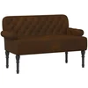Sofa Minkštas kampas su mygtukų apmušalais Ruda 120 x 65 x 78 cm