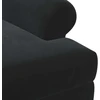 Sofa Minkštas kampas su mygtukų apmušalais Juoda 120 x 66 x 78 cm