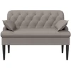 Sofa Minkštas kampas su mygtukų apmušalais Taupe 111 x 68 x 80 cm
