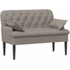Sofa Minkštas kampas su mygtukų apmušalais Taupe 111 x 68 x 80 cm