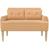 Sofa Minkštas kampas su mygtukų apmušalais Smėlio 117 x 67 x 77 cm