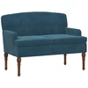 Sofa Minkštas kampas su mygtukų apmušalais Mėlyna 111 x 65 x 79 cm