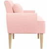 Sofa Minkštas kampas su mygtukų apmušalais Rožinė 117 x 67 x 77 cm