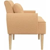 Sofa Minkštas kampas su mygtukų apmušalais Smėlio 117 x 67 x 77 cm