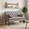 Sofa Minkštas kampas su mygtukų apmušalais Taupe 111 x 68 x 80 cm