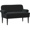 Sofa Minkštas kampas su mygtukų apmušalais Juoda 120 x 66 x 78 cm