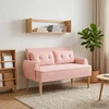 Sofa Minkštas kampas su mygtukų apmušalais Rožinė 117 x 67 x 77 cm