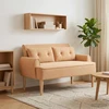 Sofa Minkštas kampas su mygtukų apmušalais Smėlio 117 x 67 x 77 cm