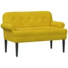 Sofa Minkštas kampas su mygtukų apmušalais Geltona 120 x 66 x 78 cm