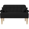Sofa Minkštas kampas su mygtukų apmušalais Juoda 120 x 65 x 79 cm