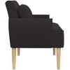 Sofa Minkštas kampas su mygtukų apmušalais Juoda 117 x 67 x 77 cm