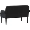 Sofa Minkštas kampas su mygtukų apmušalais Juoda 120 x 66 x 78 cm