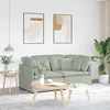 Modulinė sofa su pagalvėlėmis, aksominė, šviesiai pilka