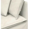 Modulinė sofa su pagalvėlėmis, aksominė, kreminės spalvos