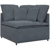 Modulinė sofa su pagalvėlėmis, aksominė, tamsiai pilka