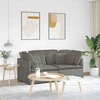 Modulinė sofa su pagalvėlėmis, šviesiai pilka, velvetas, audinys