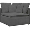 Modulinė sofa su pagalvėlėmis, velvetas, tamsiai pilka