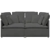 Modulinė sofa su pagalvėlėmis, velvetas, tamsiai pilka