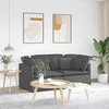 Modulinė sofa su pagalvėlėmis, velvetas, tamsiai pilka