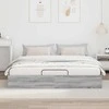 Lova Otomano lovos rėmas su saugykla Pilka Sonoma 203 x 160 x 25 cm
