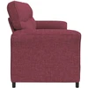 3-Vietis Sofa 3 vietos Vyno raudona 198 x 83 x 95 cm Audinys
