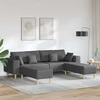 Sofa 3 vnt. Tamsiai pilka audinys