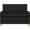 Sofa 2 vietos Juoda 126 x 81 x 87,5 cm Audinys
