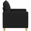 Sofa 2 vietos Juoda 126 x 81 x 87,5 cm Audinys
