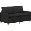 Sofa 2 vietos Juoda 156 x 81 x 87,5 cm Audinys