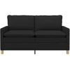 Sofa 2 vietos Juoda 156 x 81 x 87,5 cm Audinys