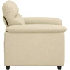 Sofa-kėdė, kreminės spalvos, 100x81x84 cm, audinys