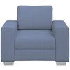 Sofa-kėdė, mėlyna, 100x77x82 cm, velvetas, audinys