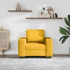 Sofa-kėdė, šviesiai geltona, 100x77x82 cm, velvetas, audinys