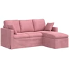 Sofa Rožinė 178 x 134 x 80 cm Aksomas