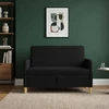 Sofa su saugojimo vieta Juoda 122 x 78 x 87 cm Poliesteris
