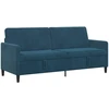 Sofa su saugojimo vieta Mėlyna 192 x 78 x 87 cm Poliesteris
