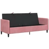 Sofa su saugojimo vieta Rožinė 192 x 78 x 87 cm Poliesteris