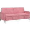 Sofa su saugojimo vieta Rožinė 192 x 78 x 87 cm Poliesteris