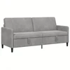 Sofa su saugojimo vieta Šviesiai pilka 192 x 78 x 87 cm