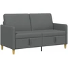 Sofa su saugojimo vieta Tamsiai pilka 152 x 78 x 87 cm