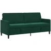 Sofa su saugojimo vieta Tamsiai žalia 192 x 78 x 87 cm