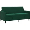 Sofa su saugojimo vieta Tamsiai žalia 172 x 78 x 87 cm
