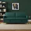 Sofa su saugojimo vieta Tamsiai žalia 192 x 78 x 87 cm