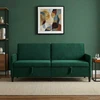 Sofa su saugojimo vieta Tamsiai žalia 192 x 78 x 87 cm