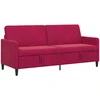 Sofa su saugojimo vieta Vyno raudona 192 x 78 x 87 cm