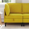 Sofa su saugojimu Geltona Aksomas