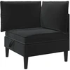 Sofa su saugojimu Juoda Aksomas